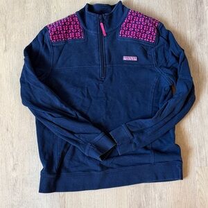Women’s Navy & Pink Vineyard Vines Pullover